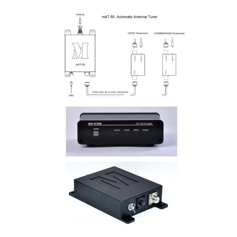 Sistema sintonizzatore mAT-50 1,6-54 MHz f. Yaesu, Icom, Kenwood Sistema sintonizzatore mAT-50 1,6-54 MHz f. Yaesu, Icom, Kenwood