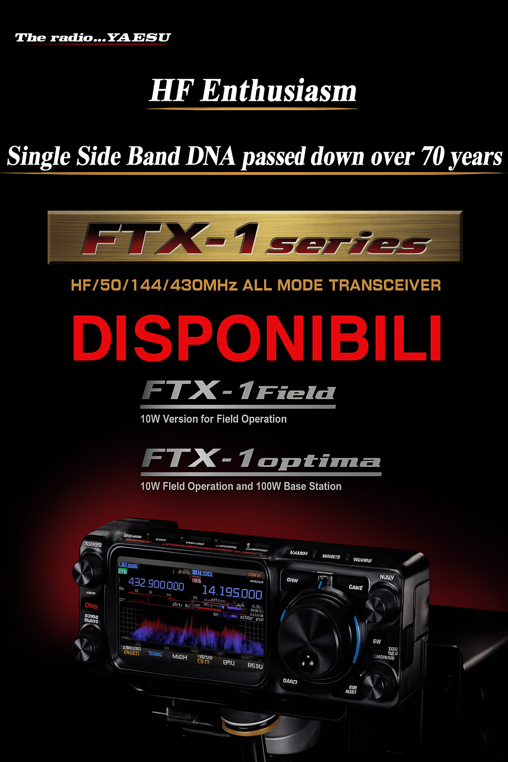 I nuovissimi FTX-1 Field e Optima disponibili in pronta consegna I nuovissimi FTX-1 Field e Optima disponibili in pronta consegna